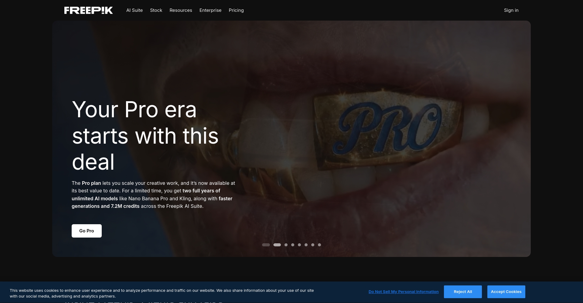 Freepik AI素材库界面