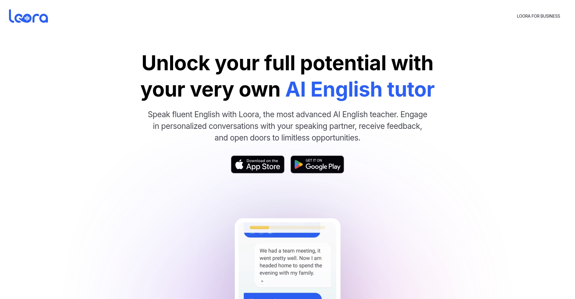 Loora AI官网页面