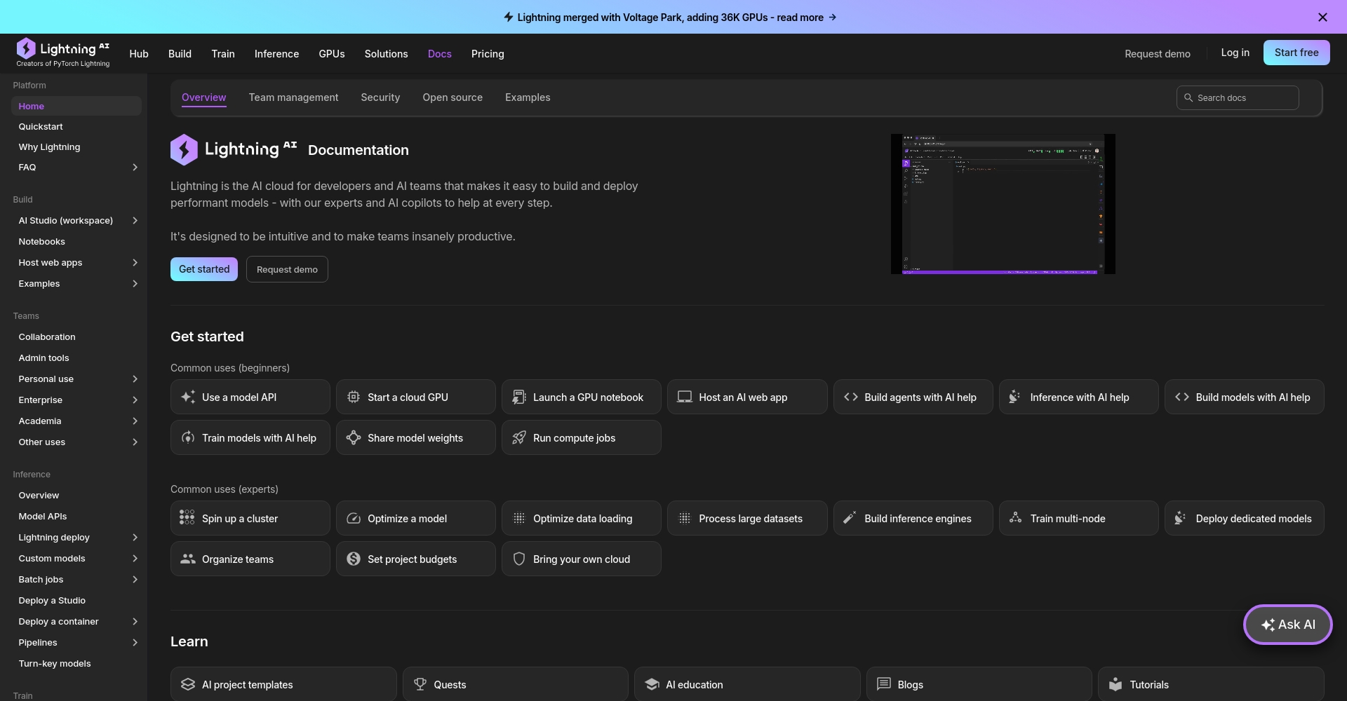 Lightning AI官方入门指南