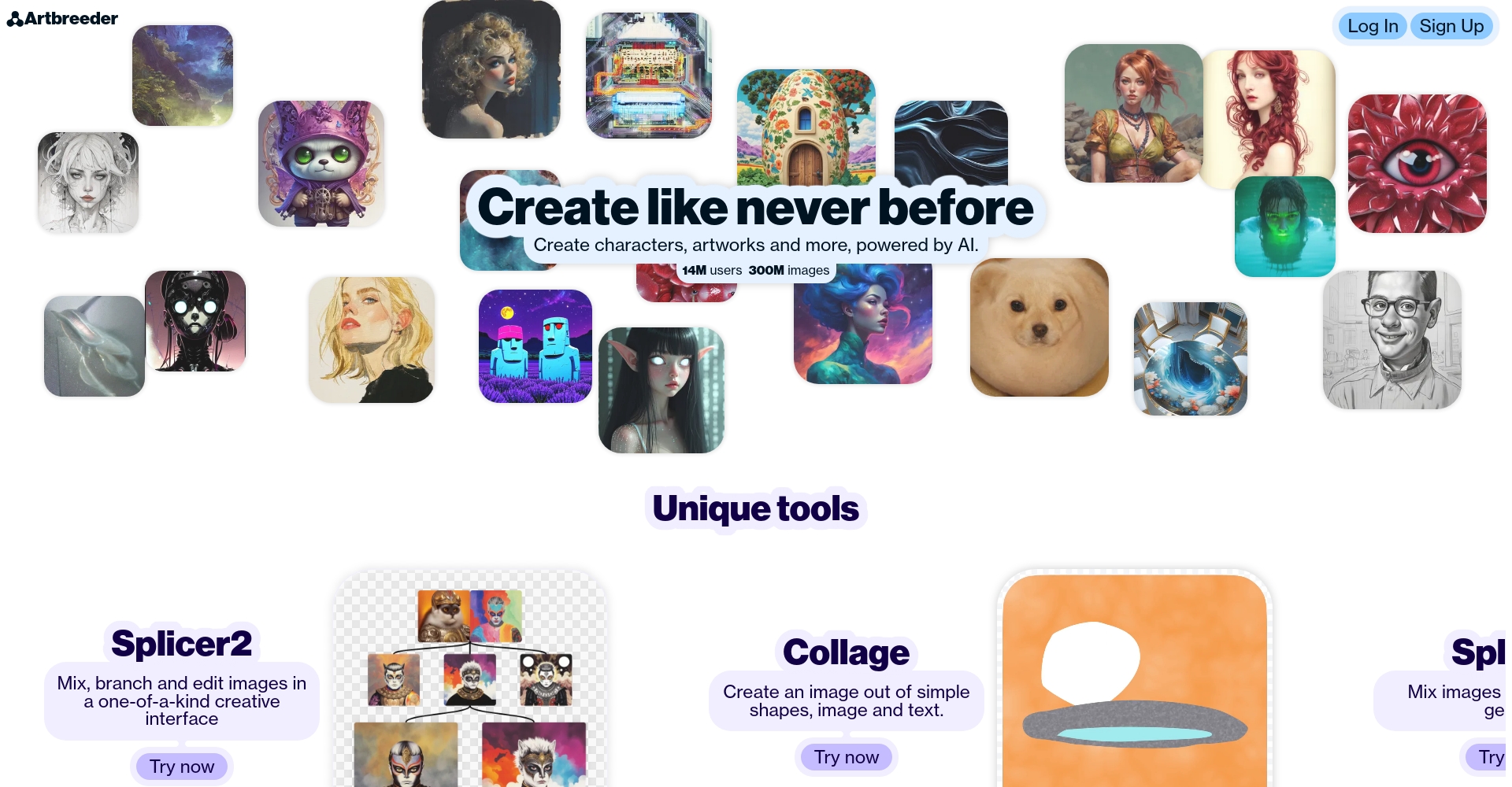 Artbreeder官网截图