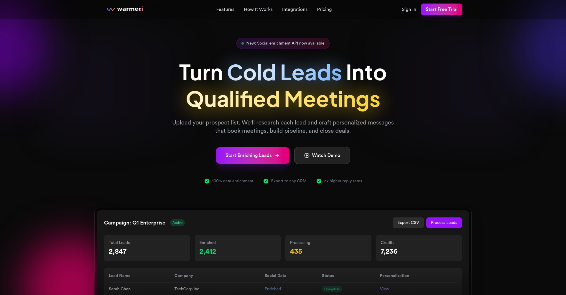 WARMER.ai官网截图