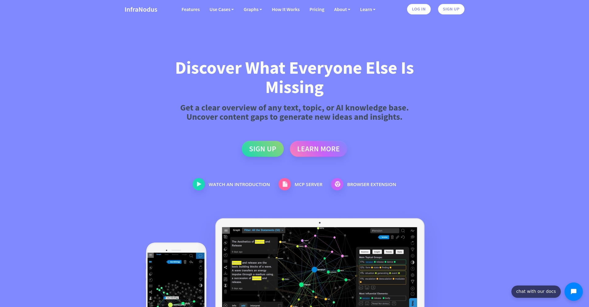 InfraNodus官网首页截图