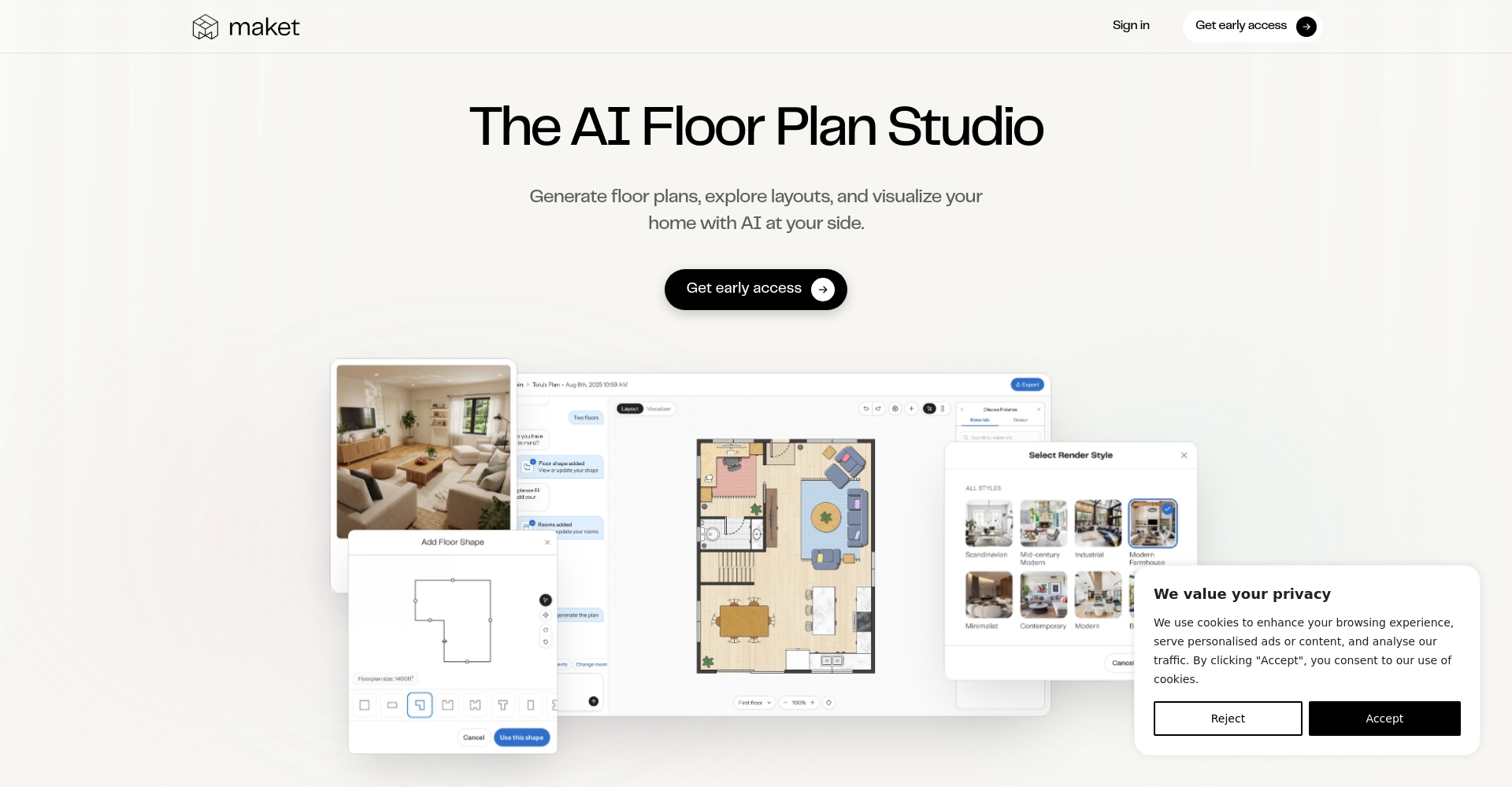 Maket官网首页截图