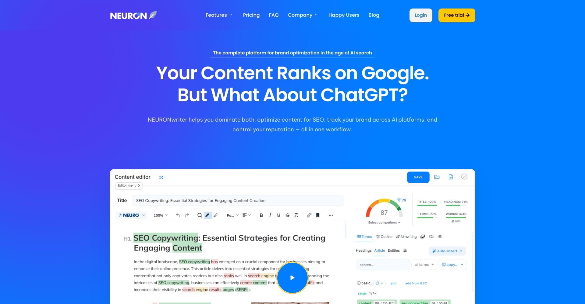 NEURONwriter官网首页