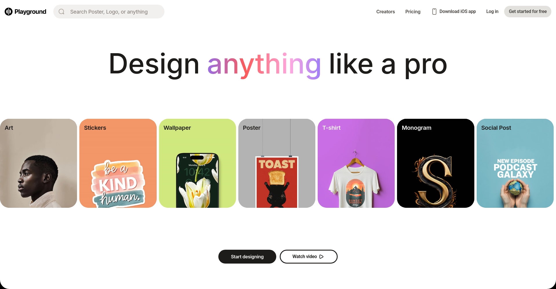 Playground AI免费练习界面