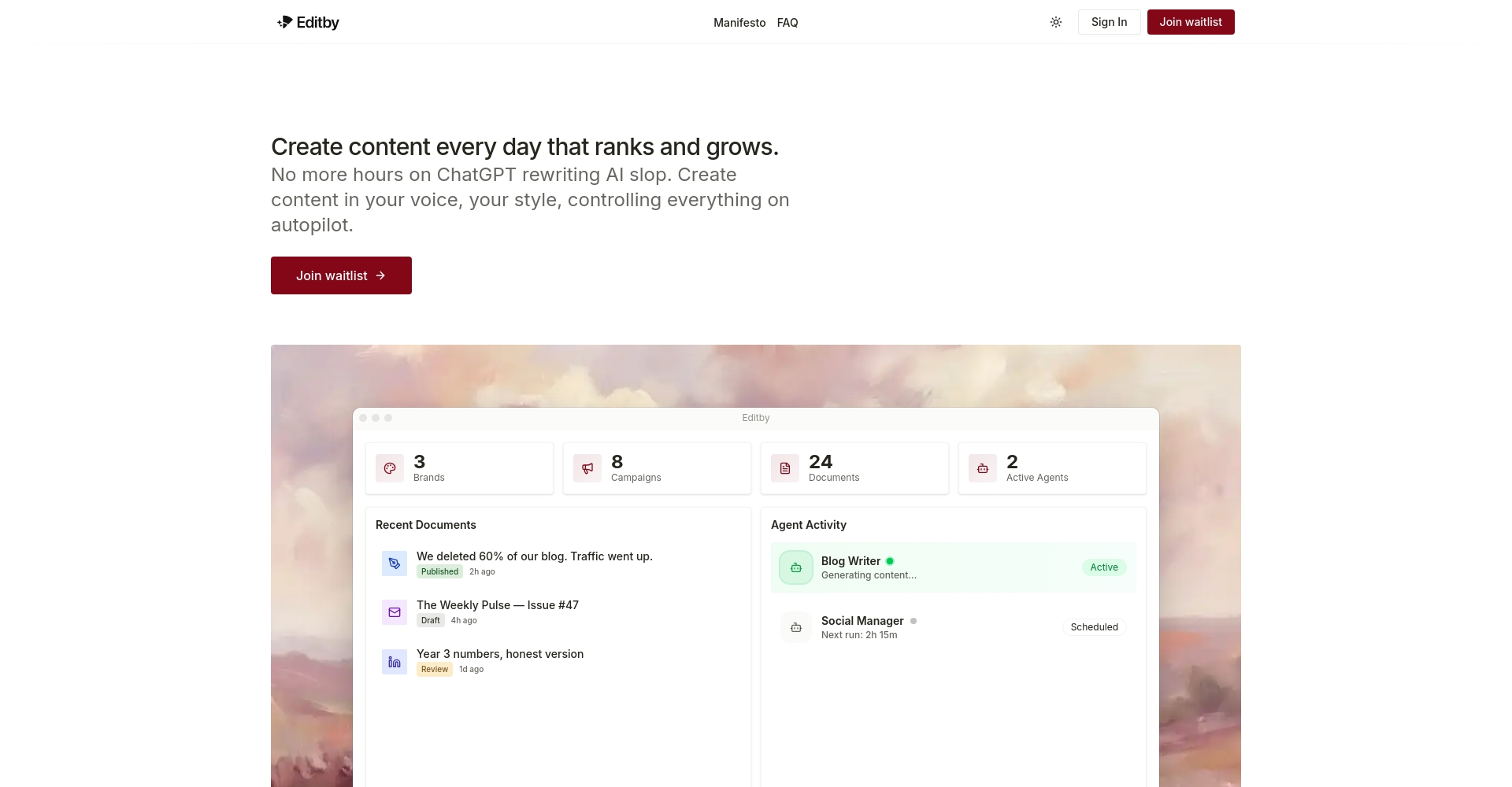 Editby平台首页截图