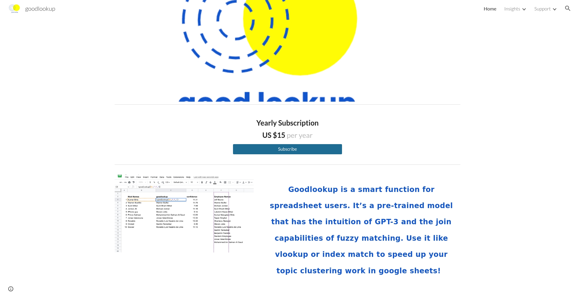 Goodlookup官网首页截图