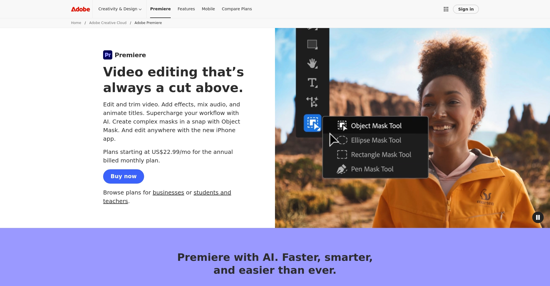 Adobe Premiere Pro 视频剪辑界面