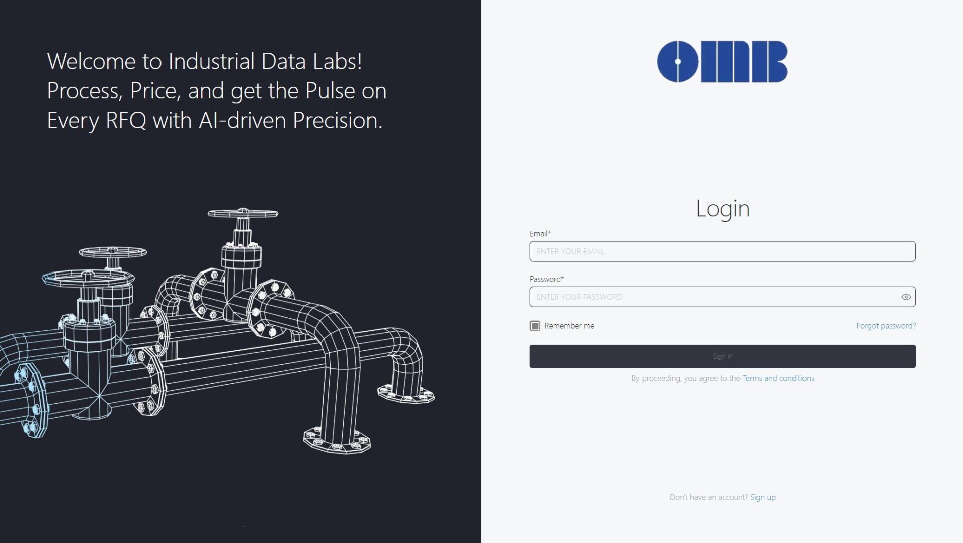 Industrial Data Labs注册登录页