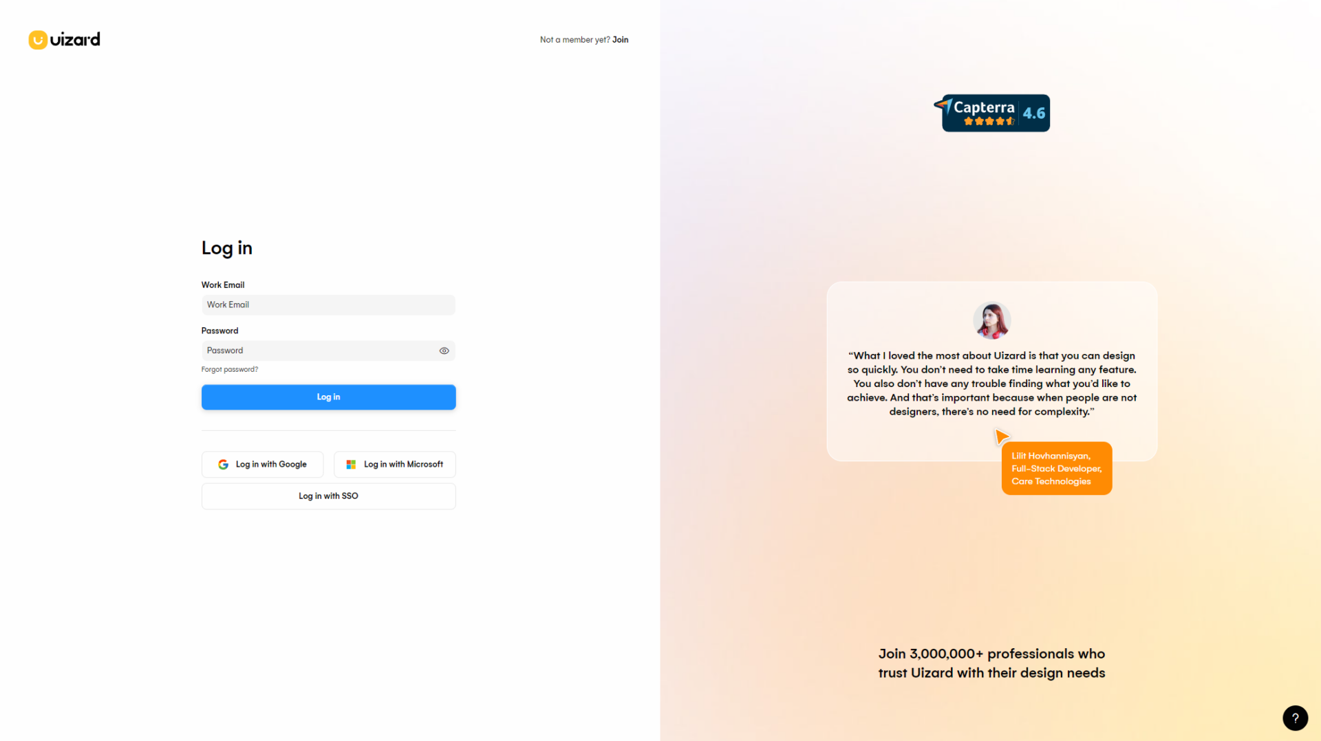 Uizard注册登录页