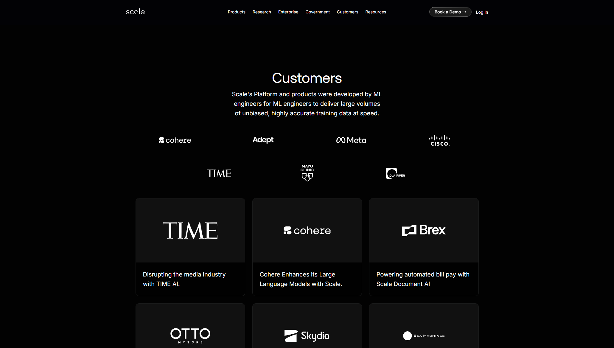 Scale AI客户展示