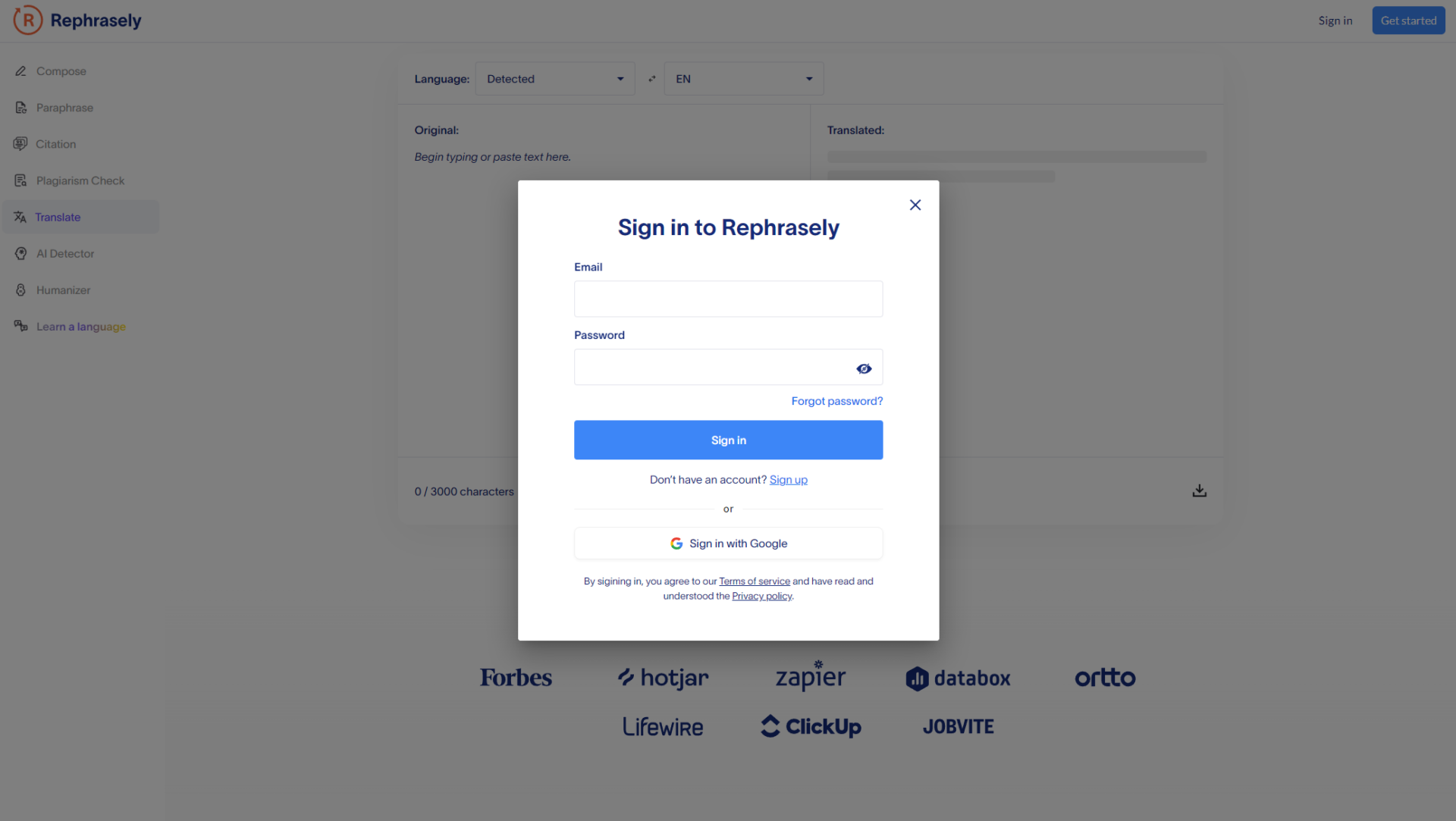 Rephrasely注册登录