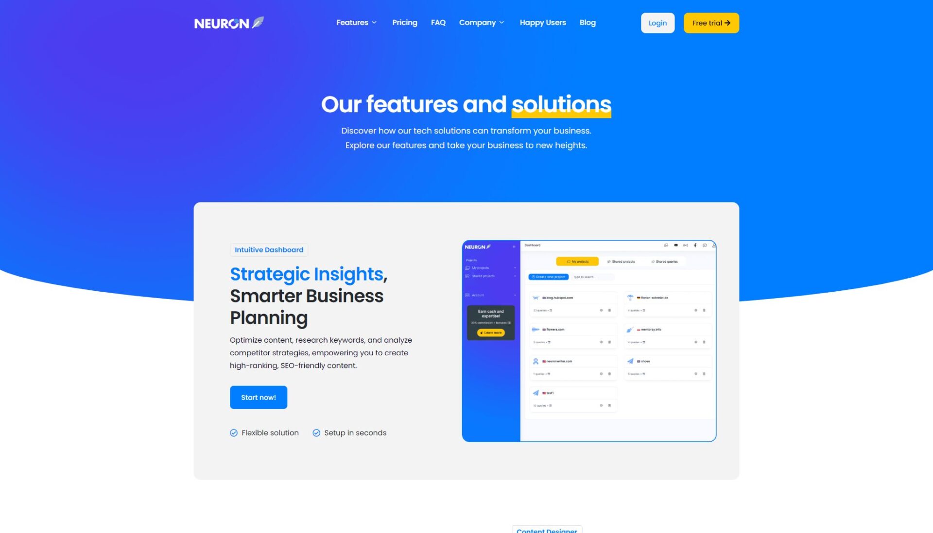 NEURONwriter产品特色页