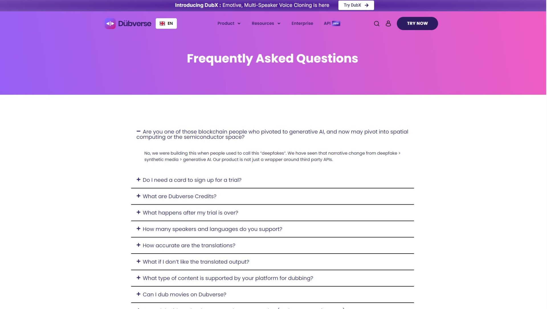 Dubverse.ai常见问题