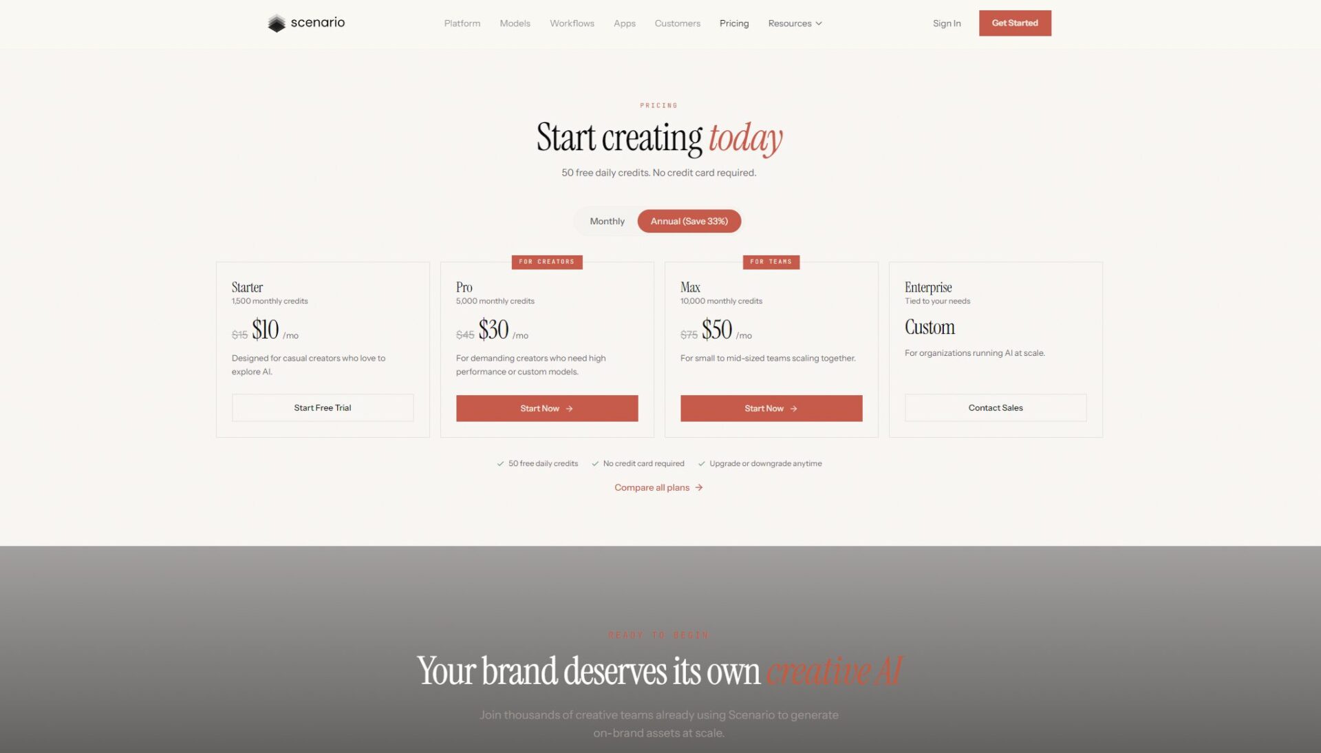 Scenario价格方案