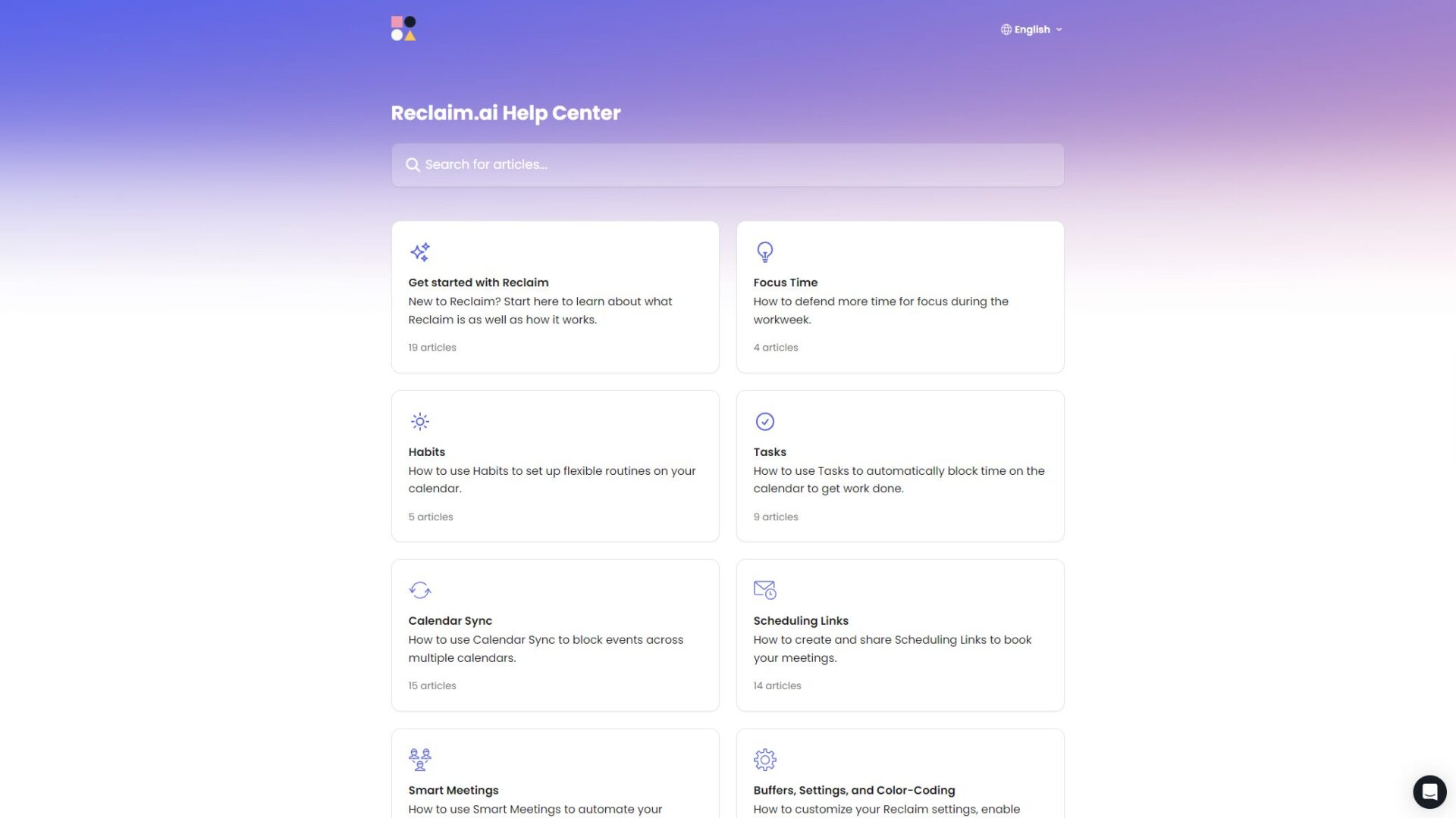 Reclaim.ai帮助文档