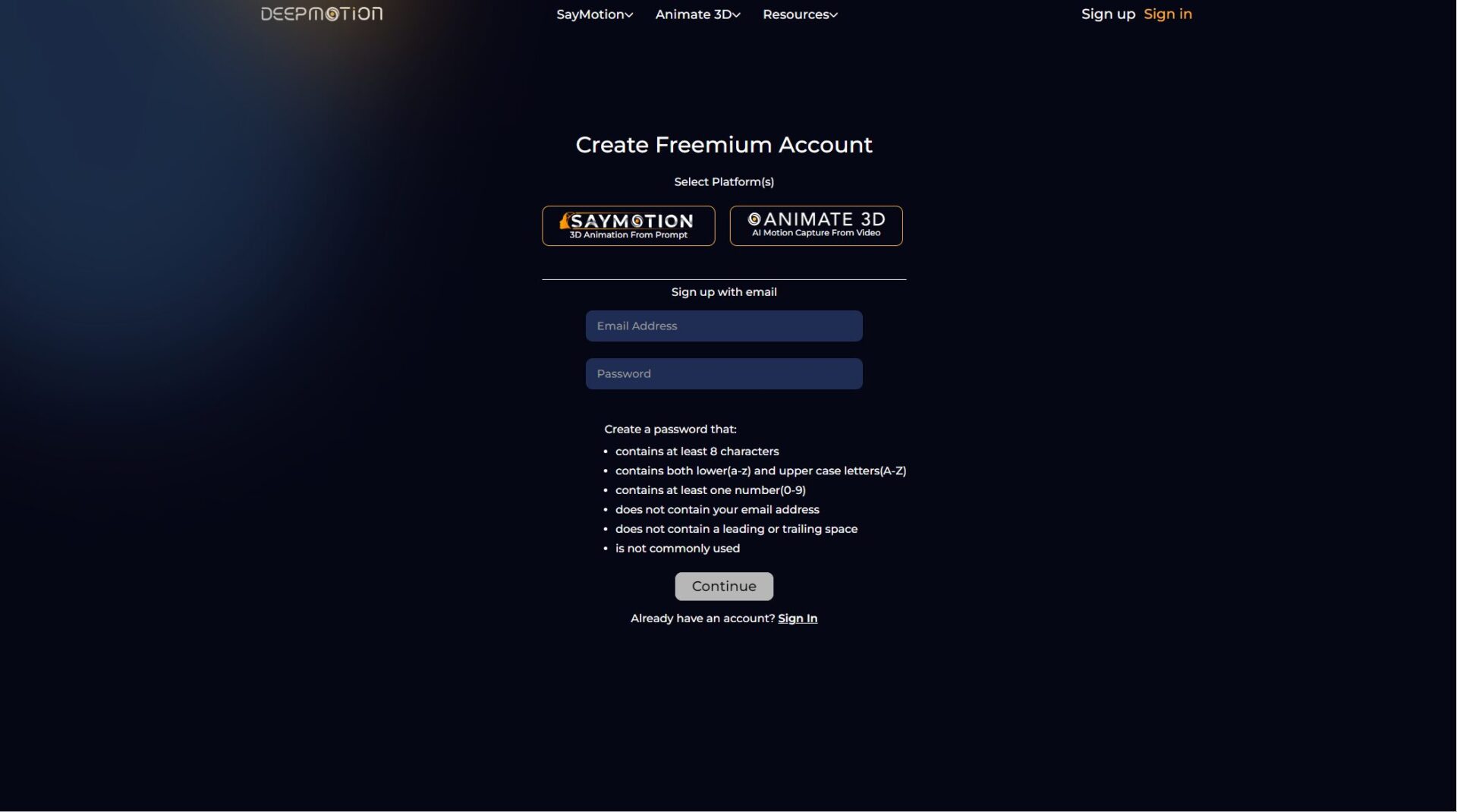 Animate 3D注册登录页