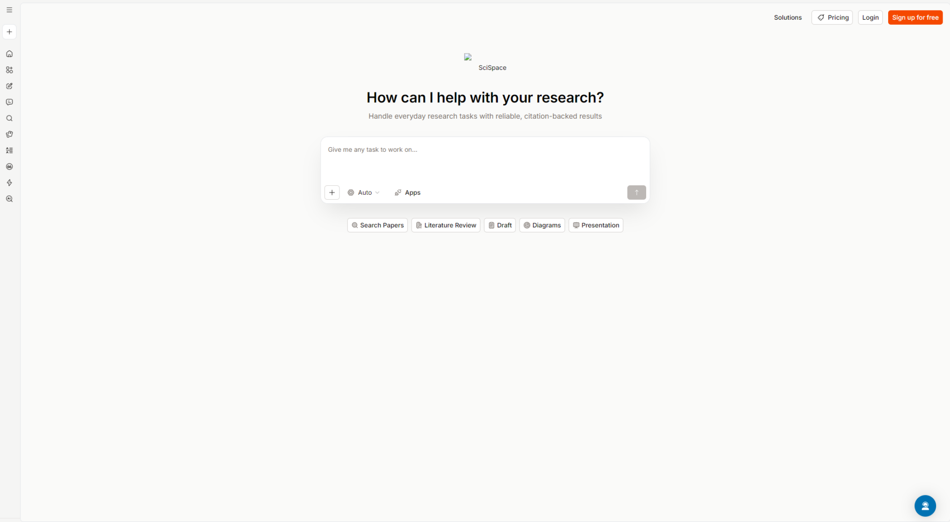 科学空间AI写作 SciSpace AI 官网截图