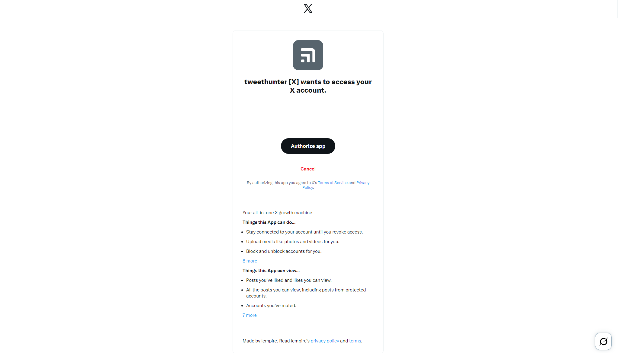 Tweet Hunter注册登录页