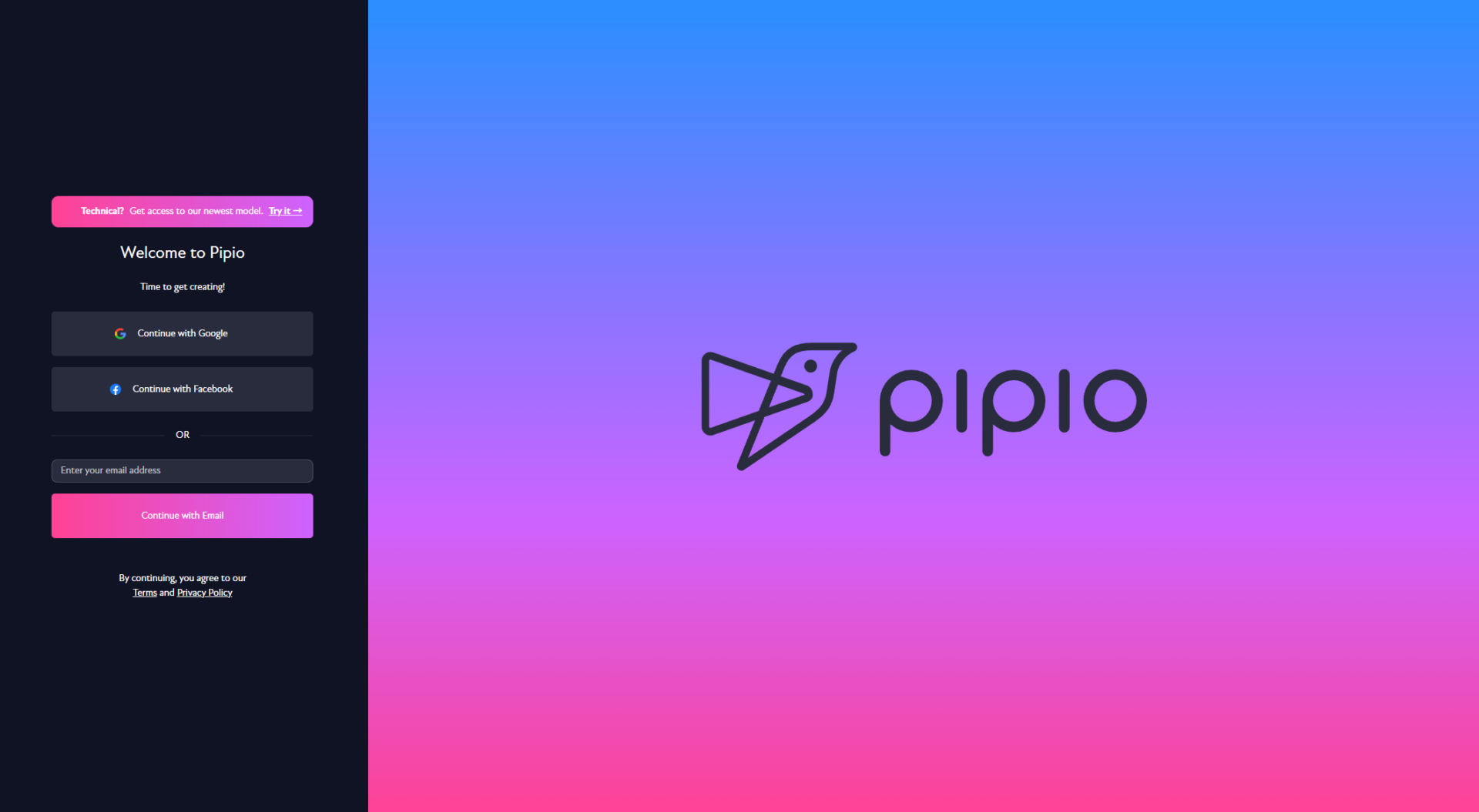 pipio注册登录页