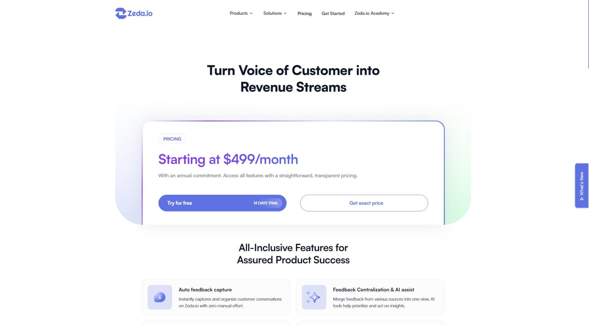 Zeda.io价格方案页