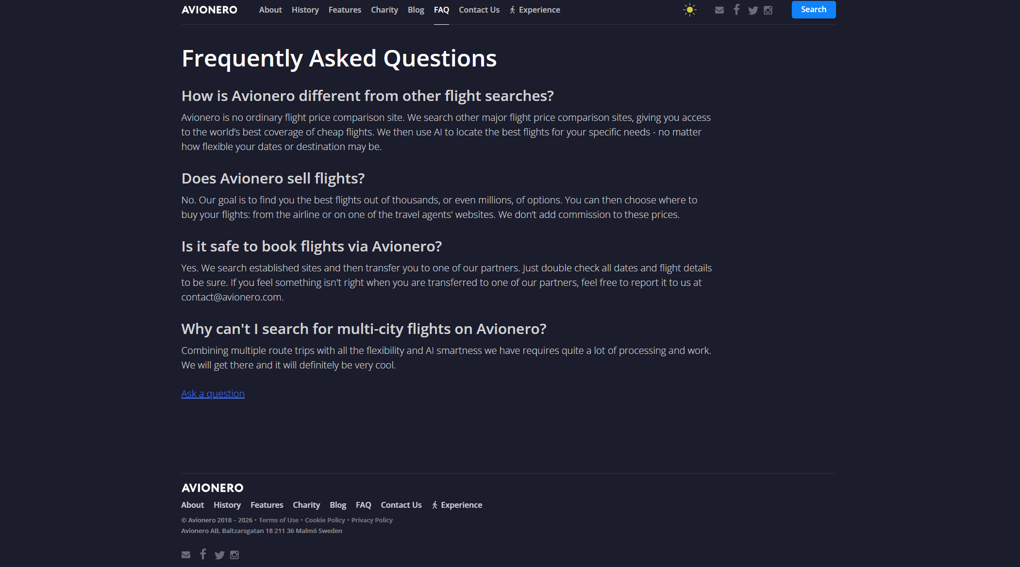 Avionero常见问题页