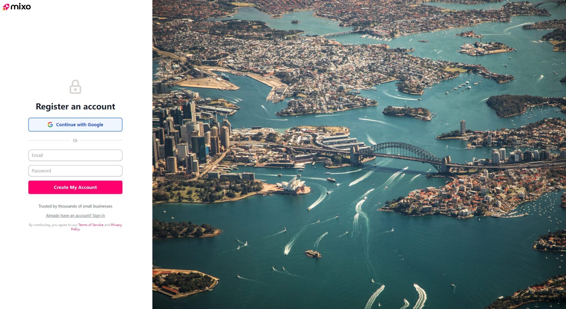 mixo ai注册登录页