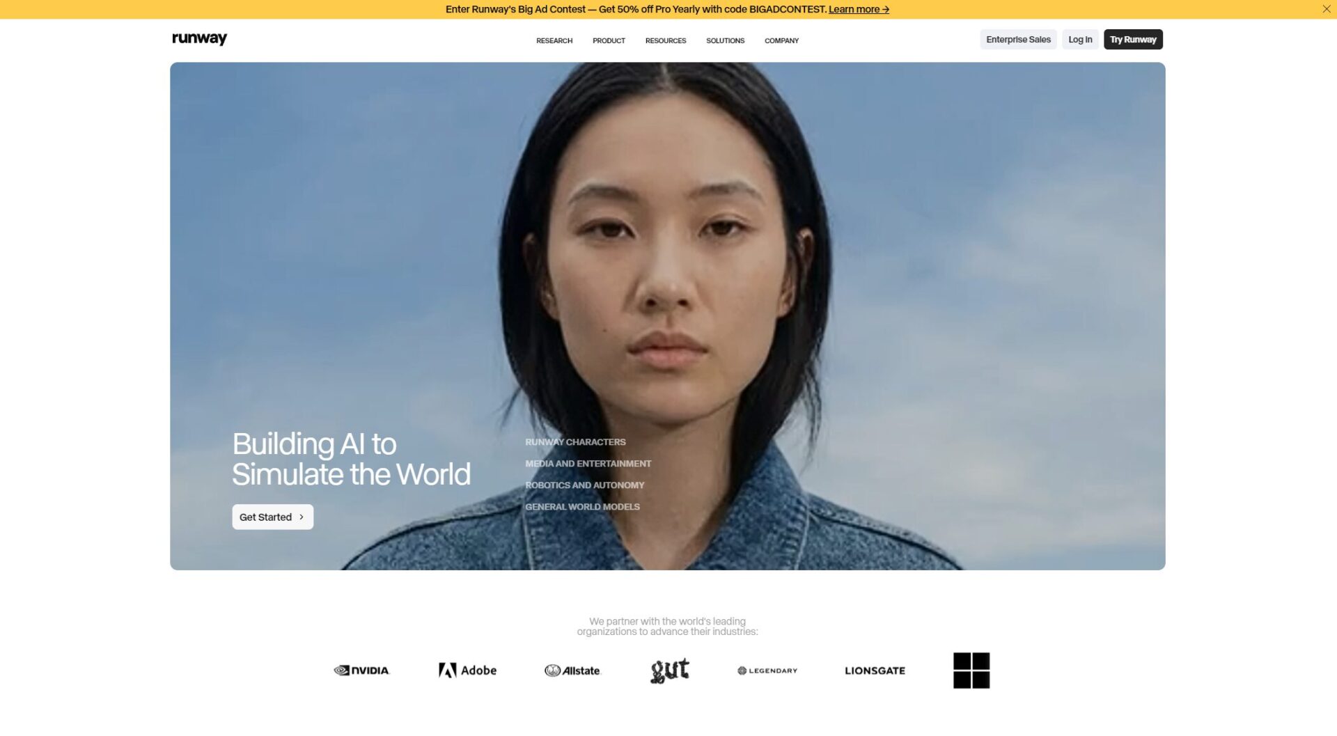 Runway Gen-3官网页