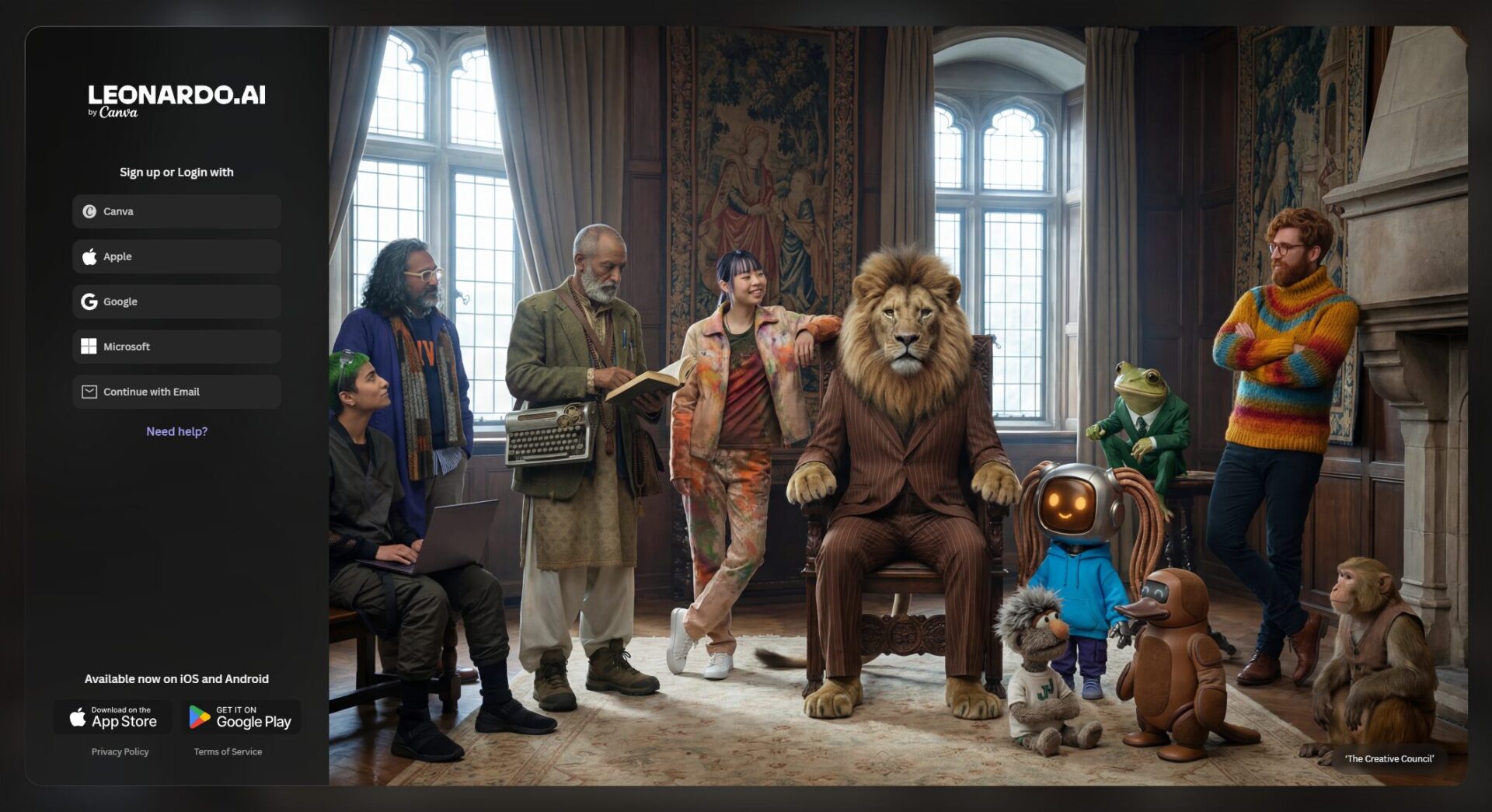 leonardo ai注册登录页