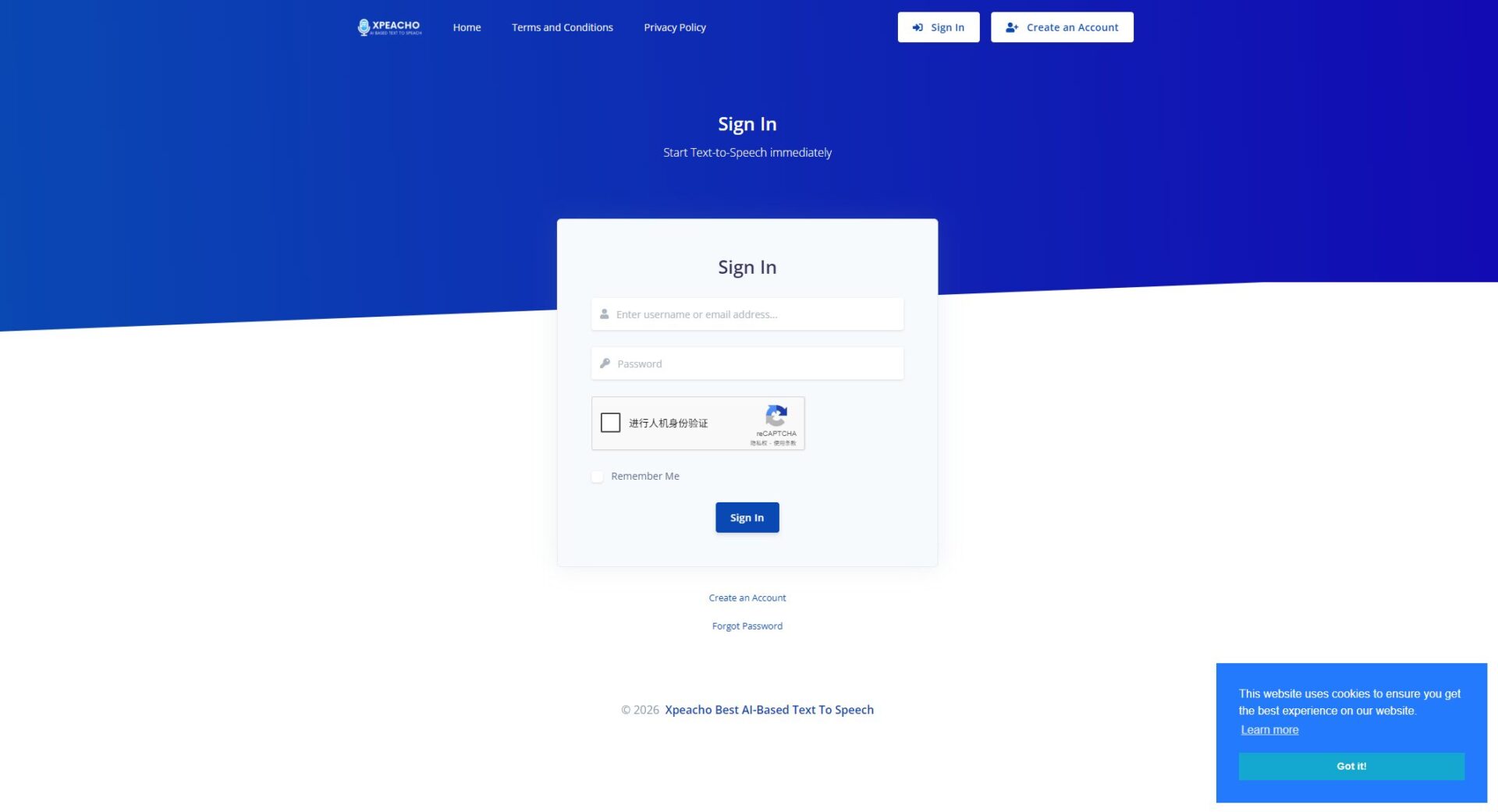 Xpeacho注册登录页