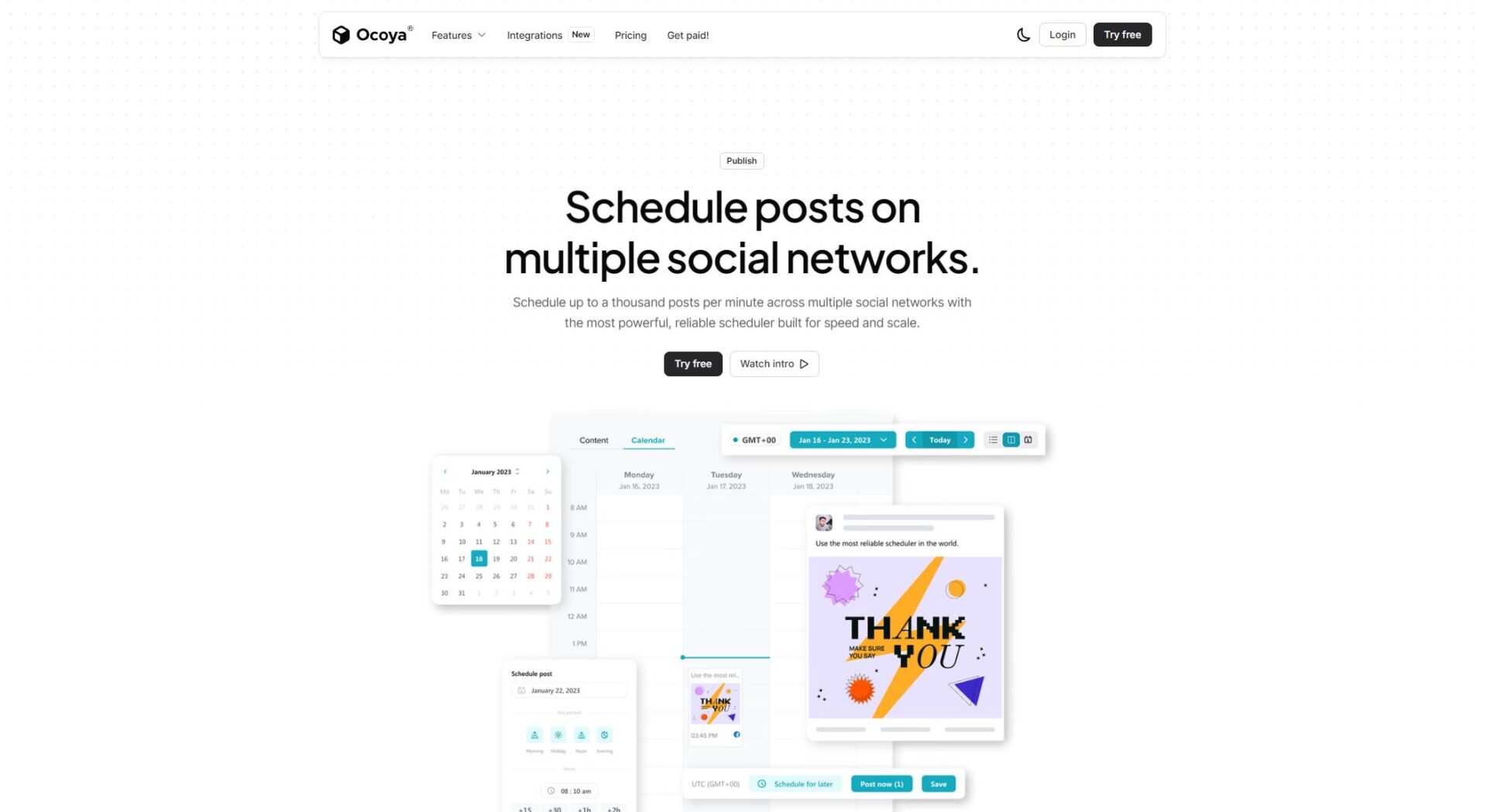 Ocoya自动发布功能