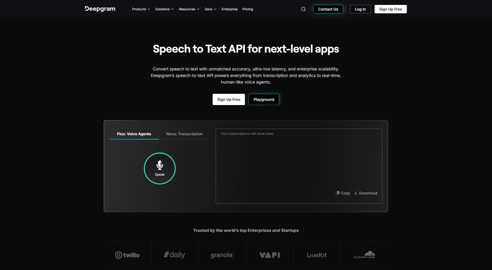 Deepgram语音转文字功能介绍
