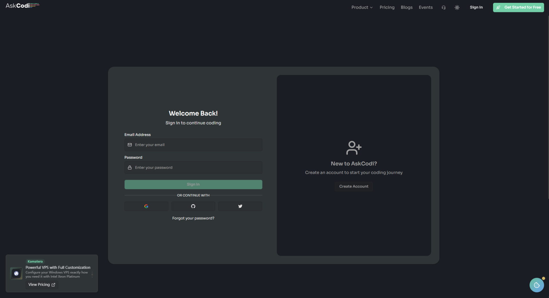 askcodi注册登录页