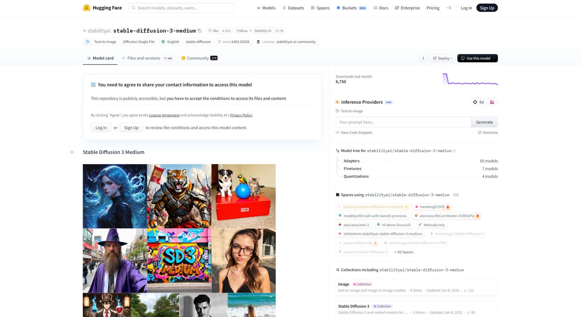 Stable Diffusion 3发布页