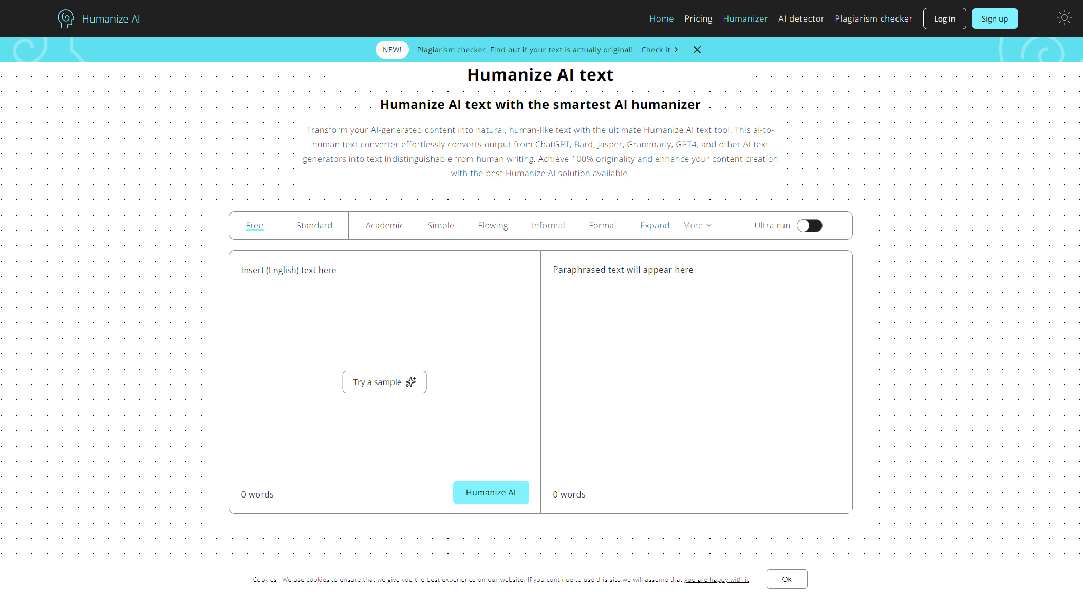Humanize AI官网页