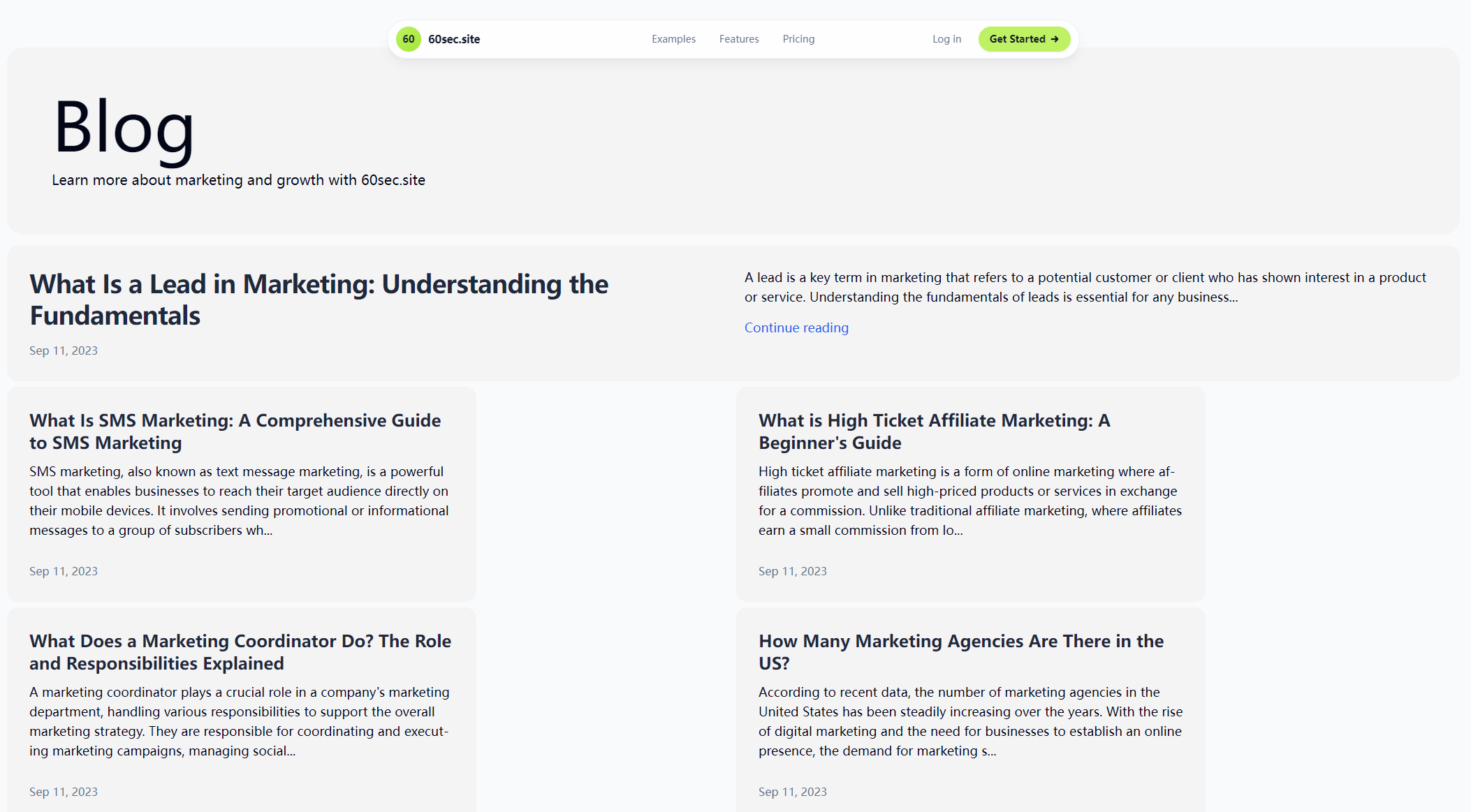 60SEC.SITE博客介绍