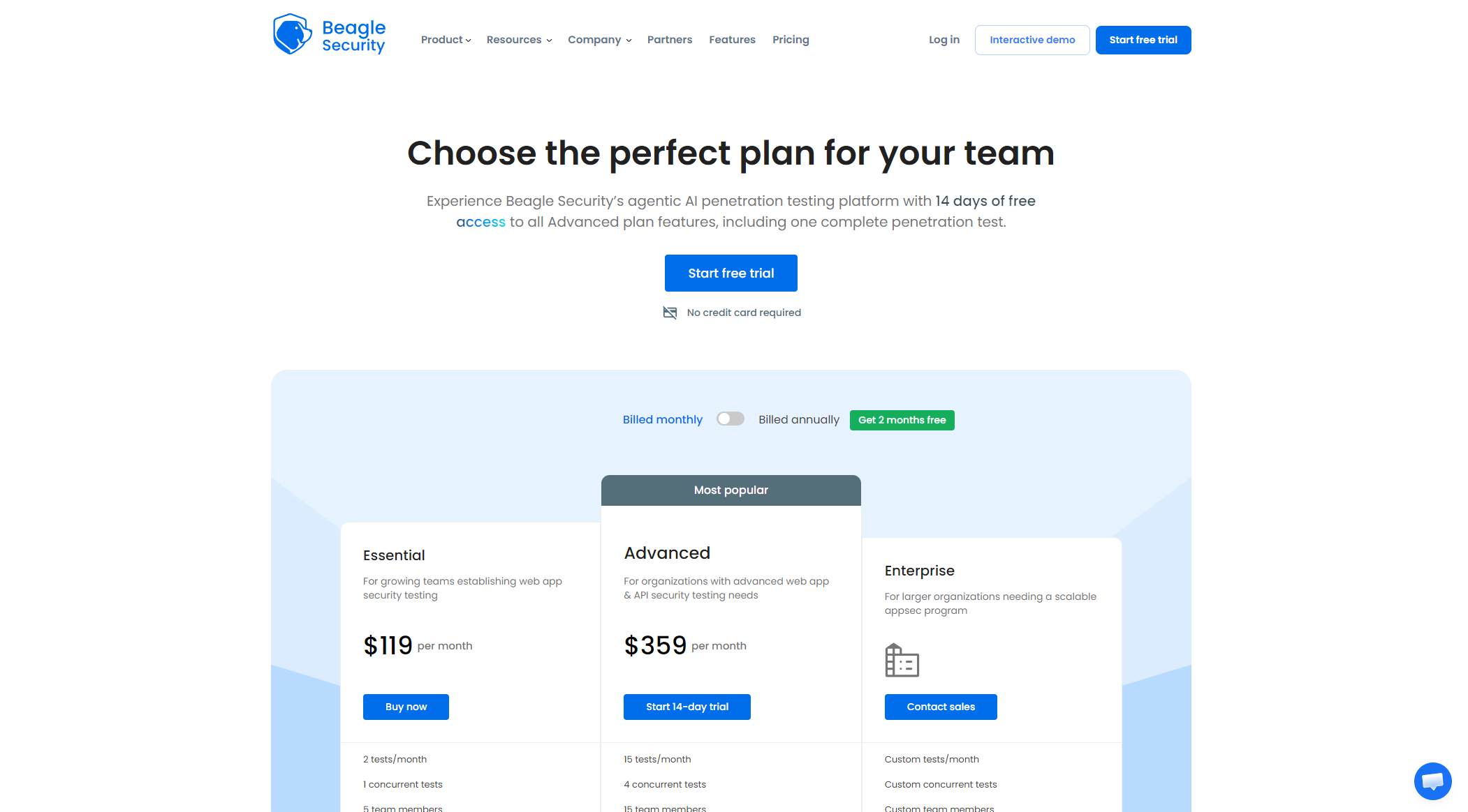 Beagle Security官方价格页