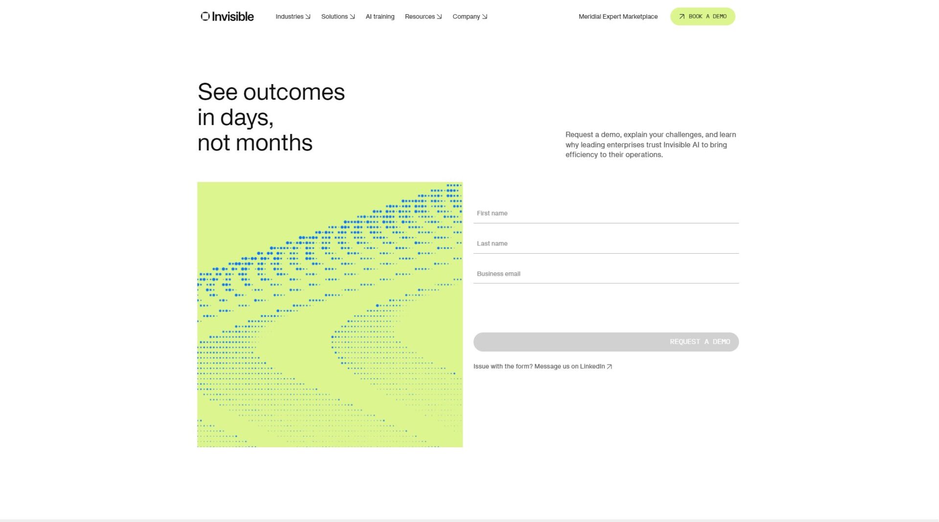 Invisible商务咨询页面截图