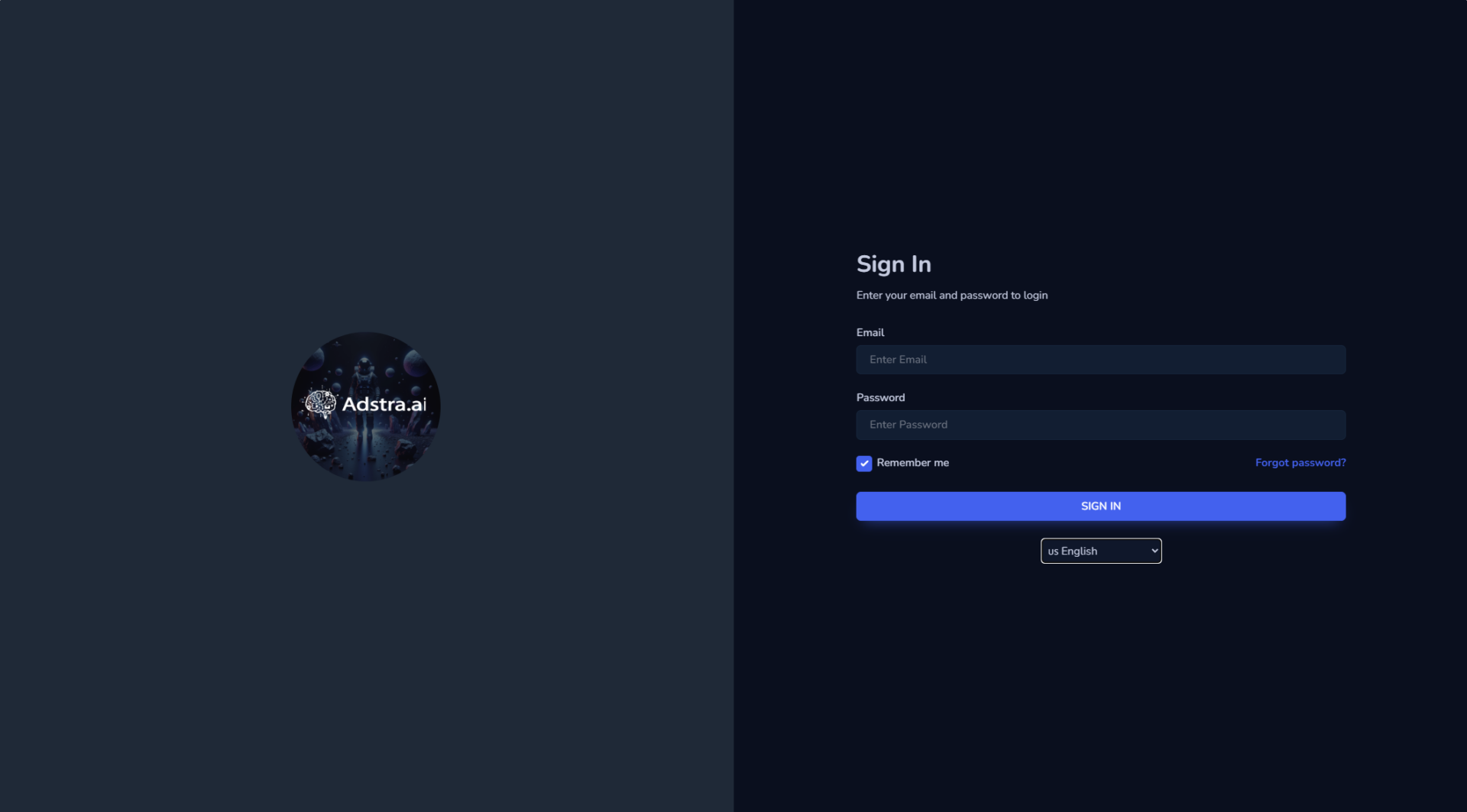 Adstra.ai注册登录页