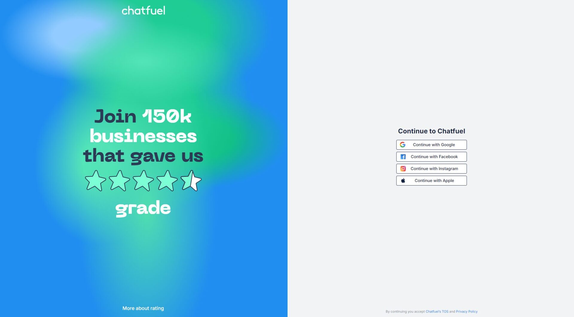 Chatfuel注册登录页