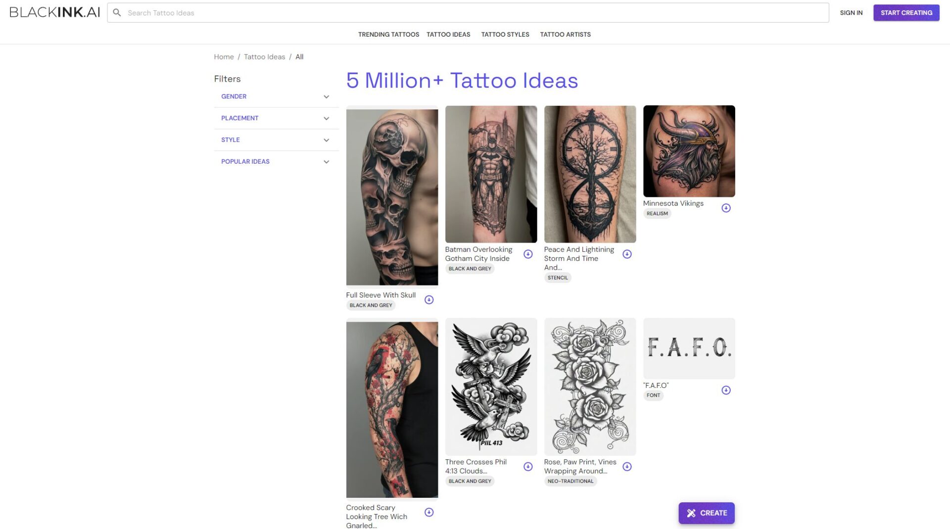 BlackInk AI 官方创意分享页