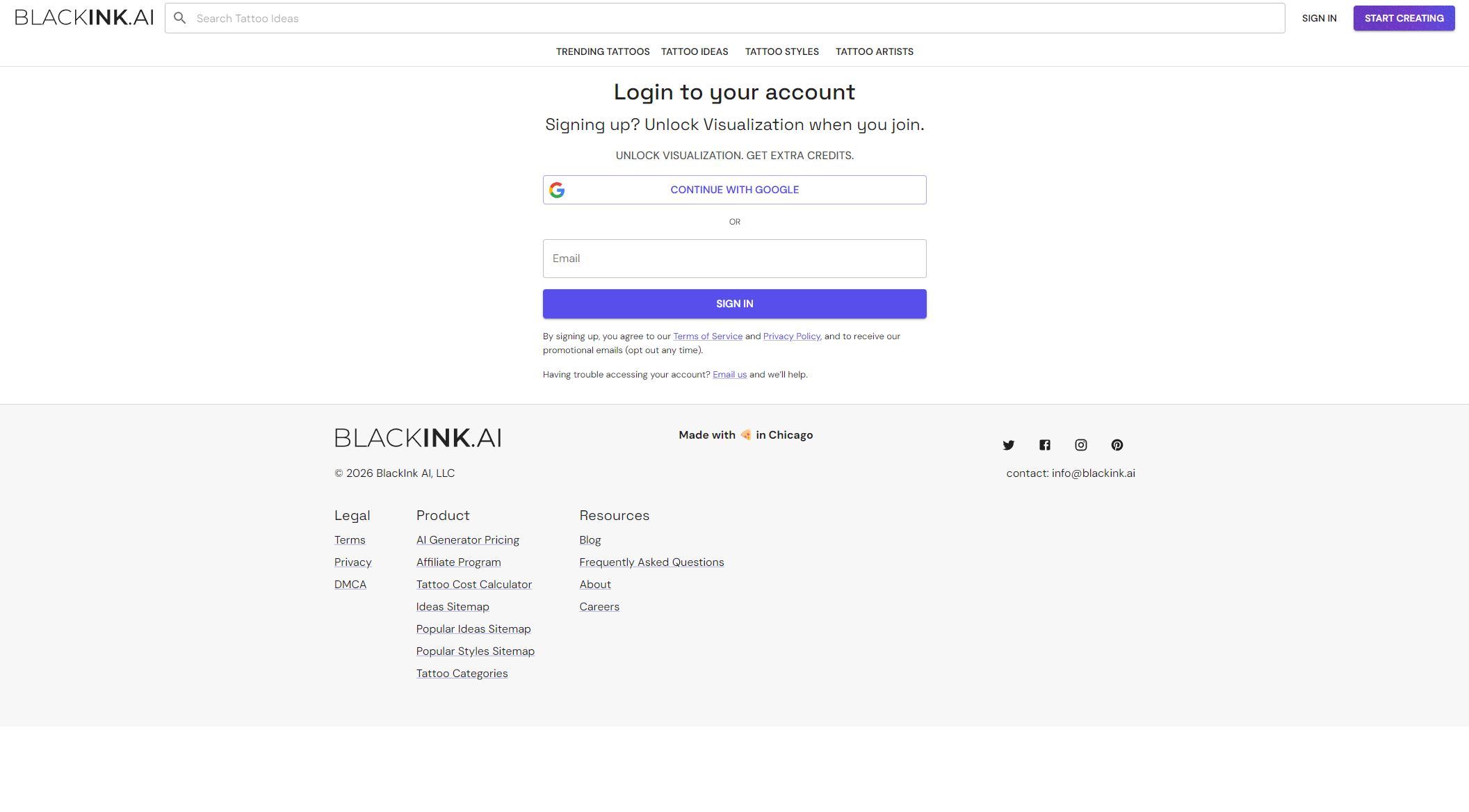 BlackInk AI注册登录页