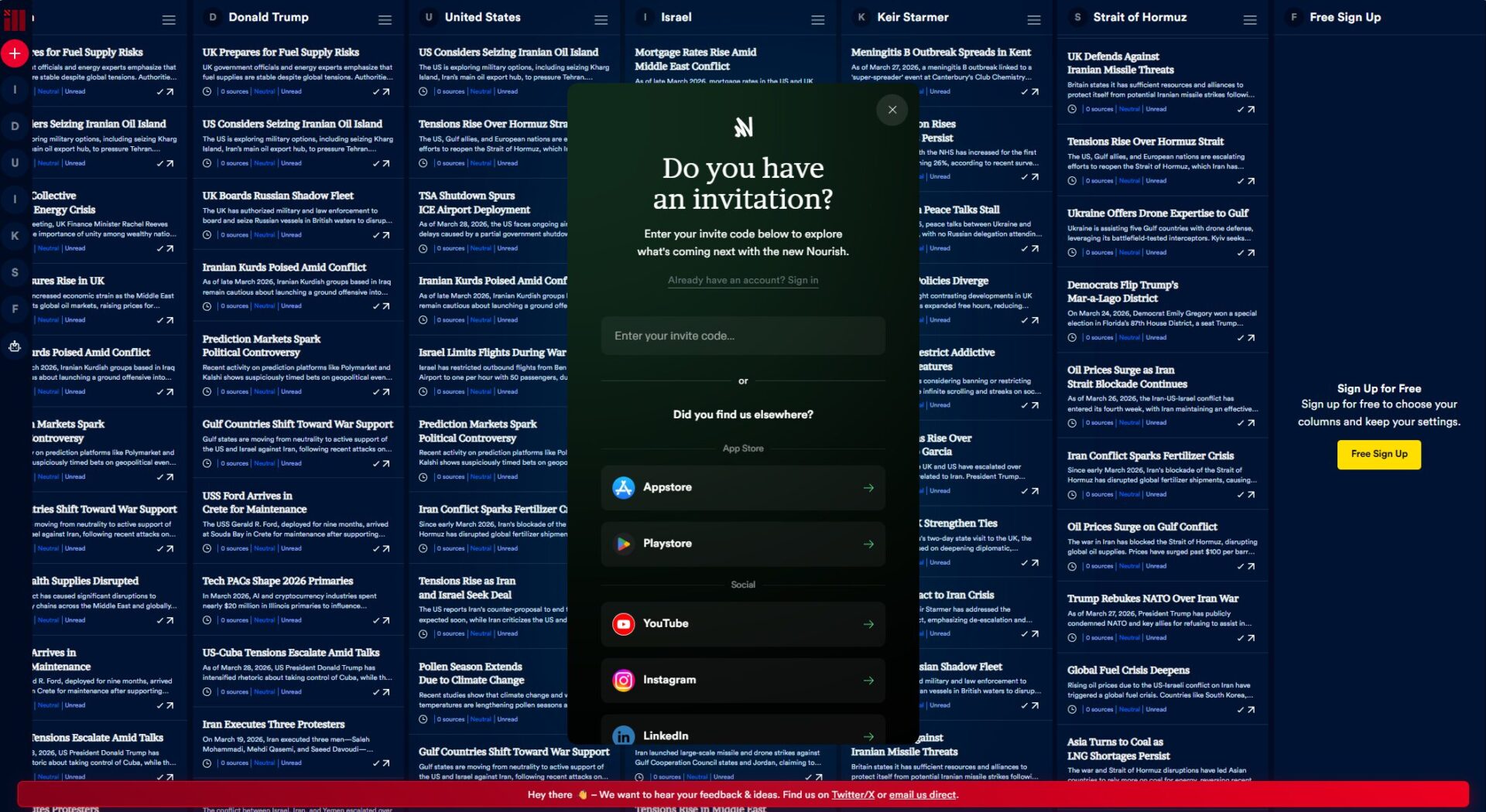 OneSub NewsDeck注册页