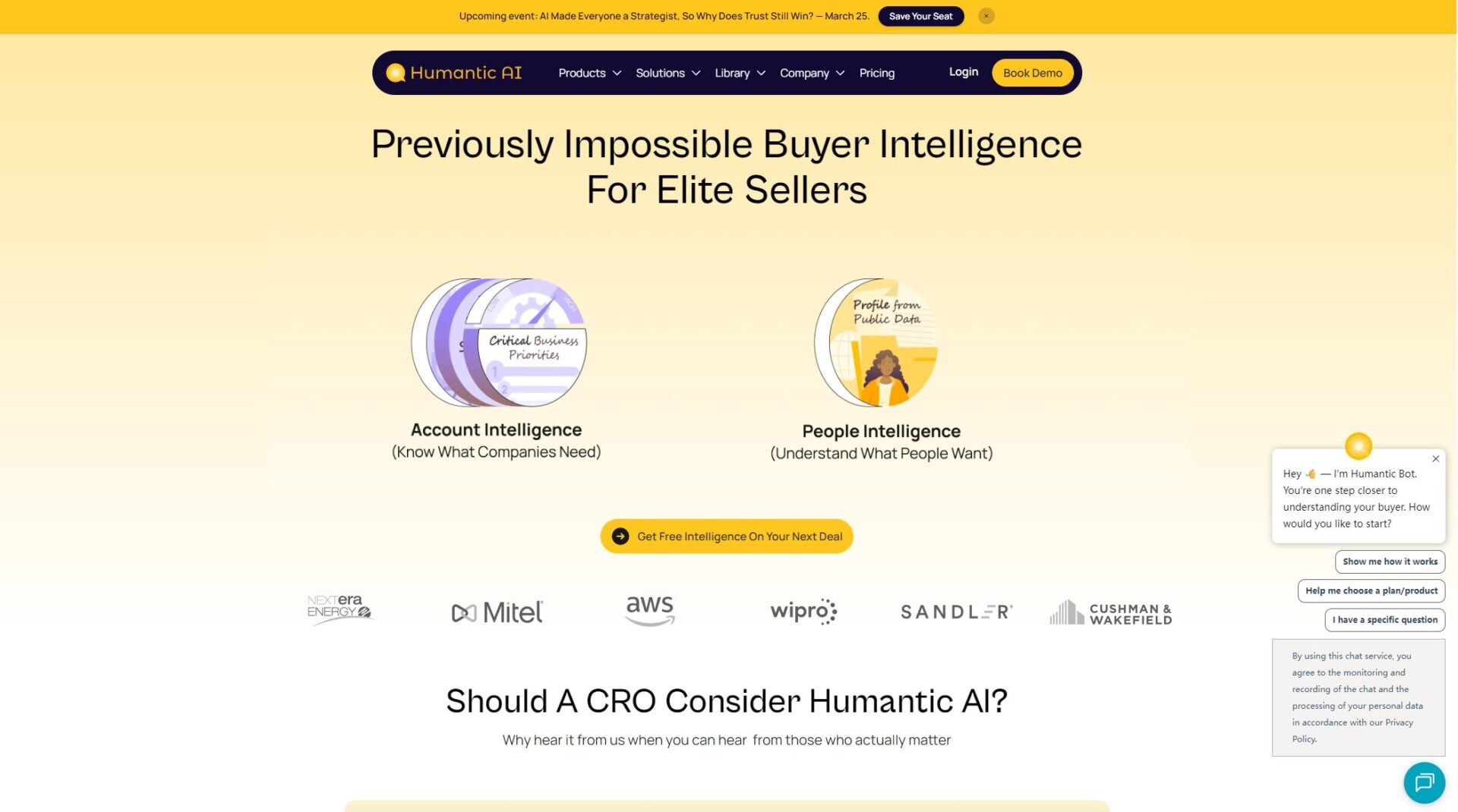 Humantic AI官网首页截图