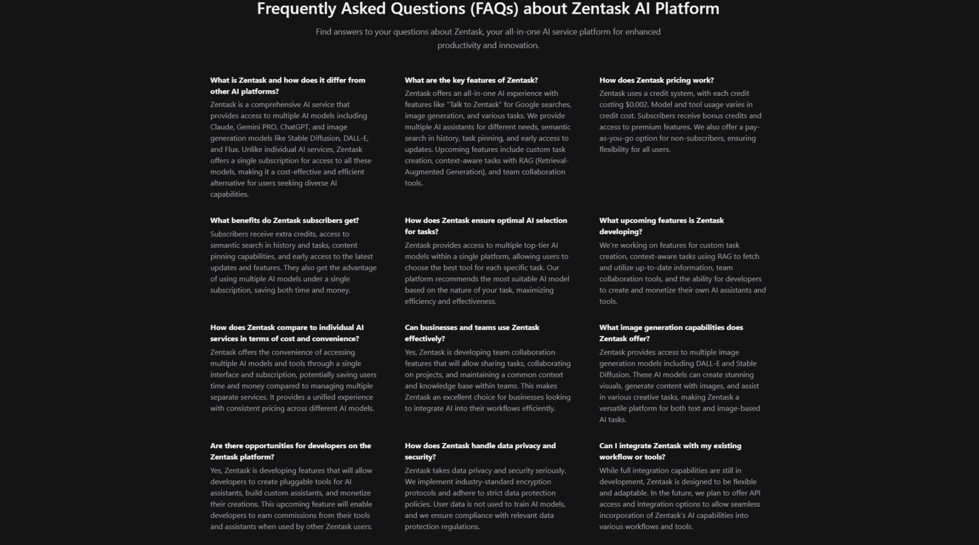 Zentask常见问题页