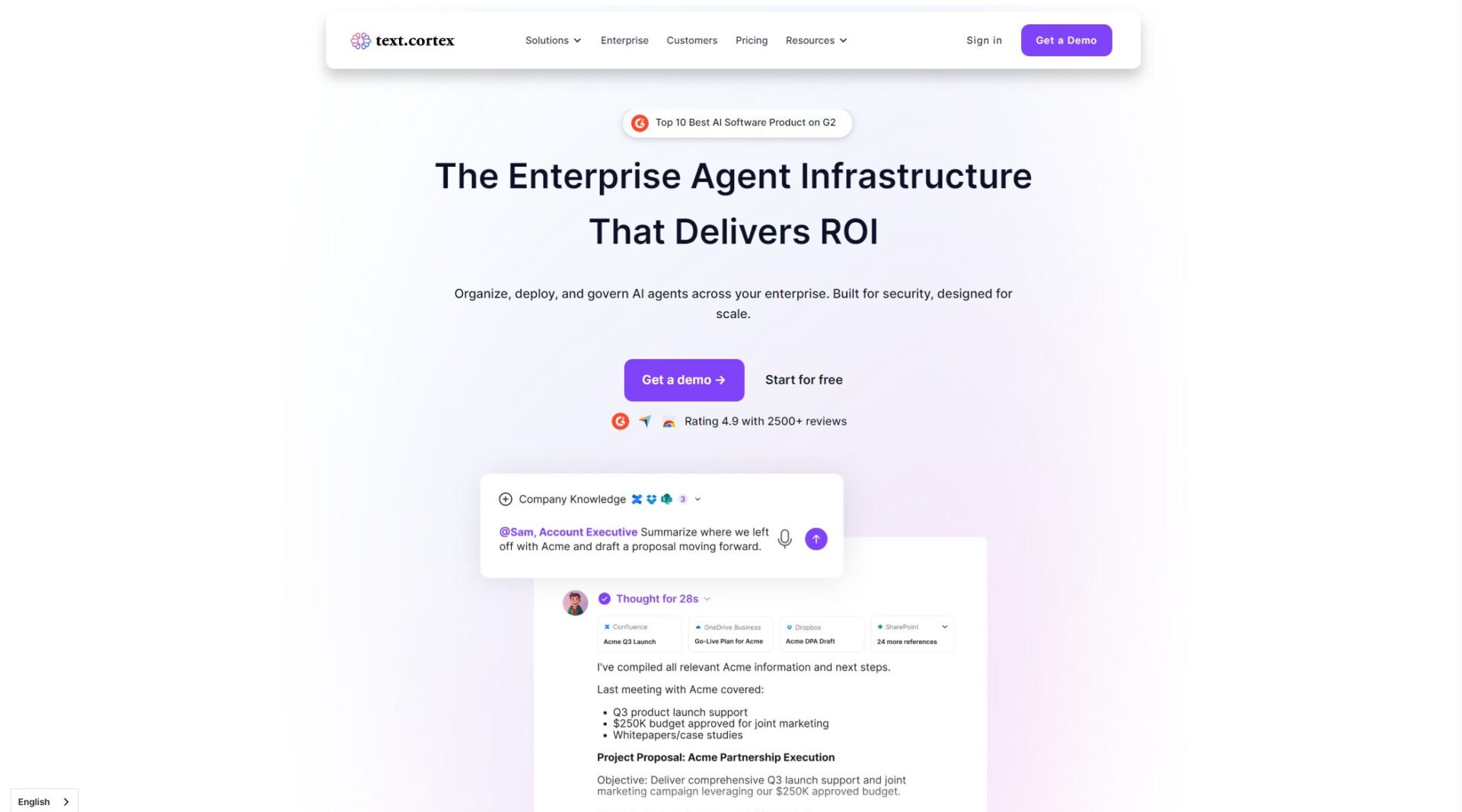 Text Cortex 官方网站截图