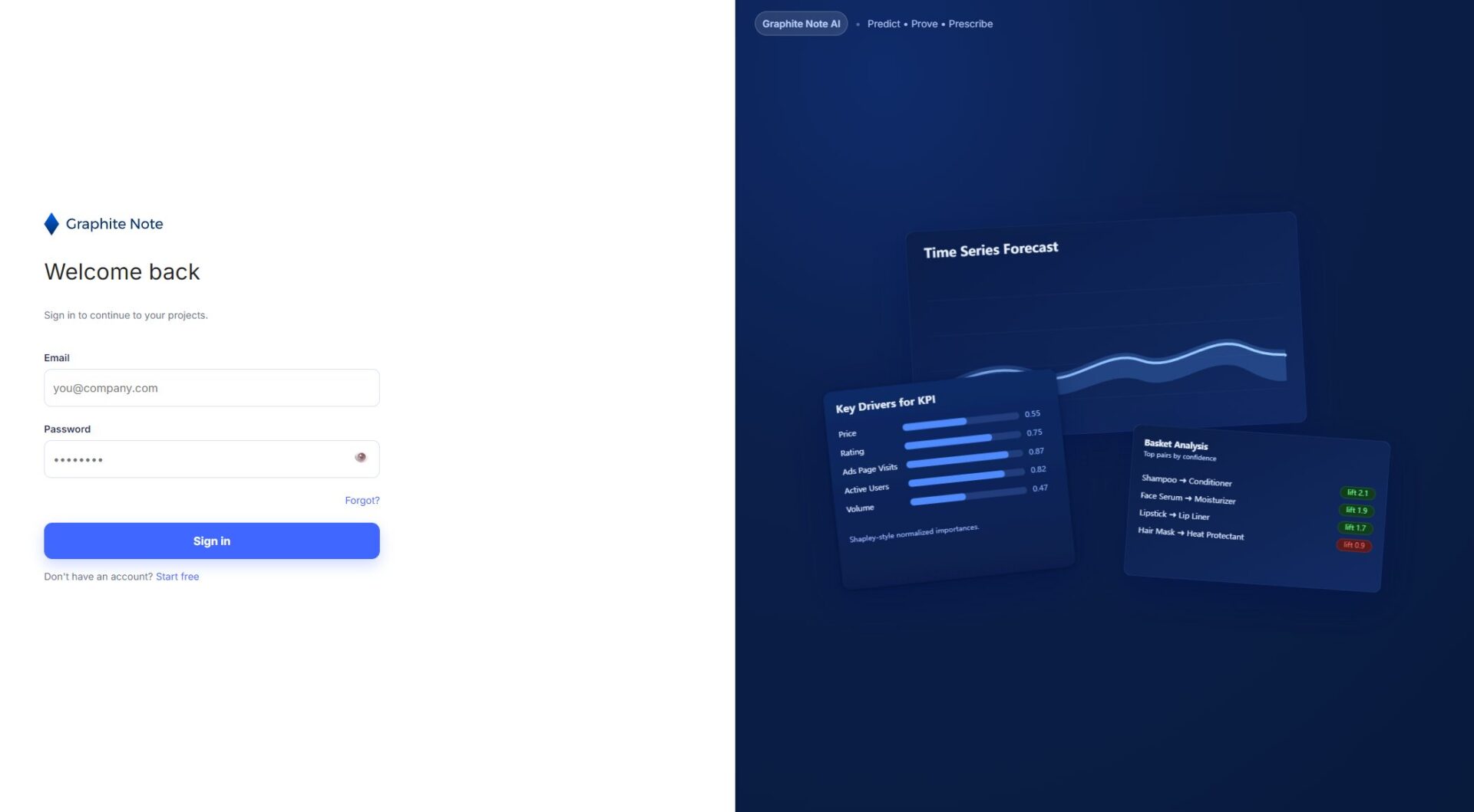 Graphite Note注册登录页