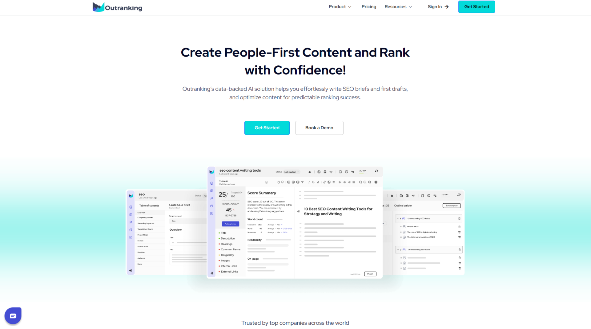 Outranking官网首页截图