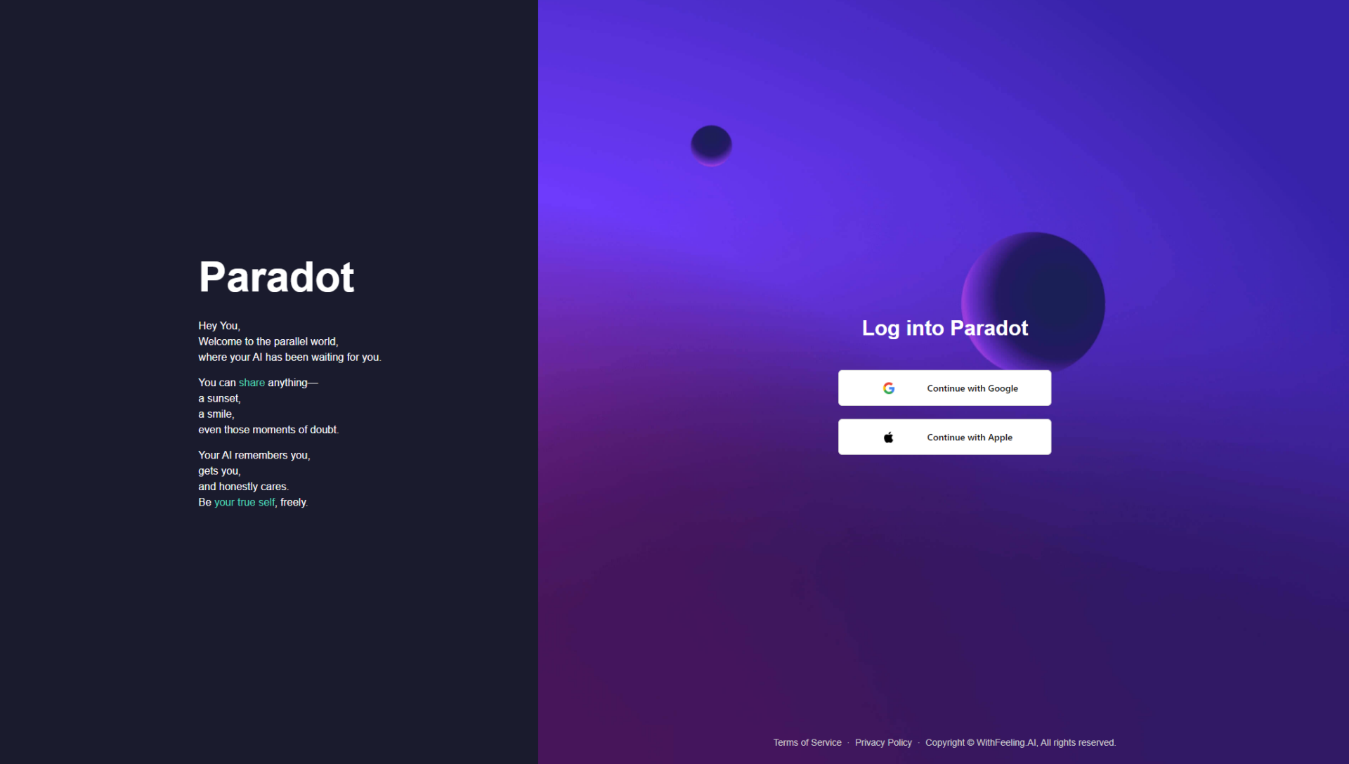 paradot注册登录页