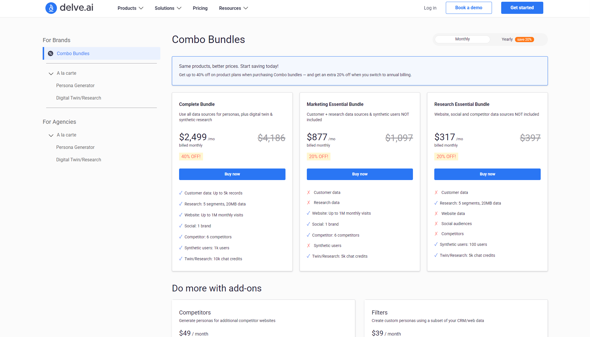 Delve AI官方定价页面